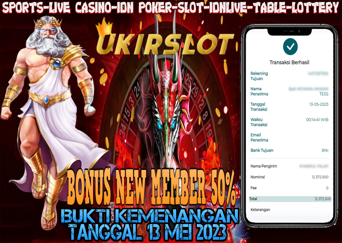 Bukti Kemenangan Bermain Slot Game Online KAKEK ZEUS Tanggal 13 Mei 2023