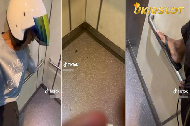 Momen Driver Ojol Terjebak di Lift Bareng Kecoak, Aksi Paniknya Bikin Ngakak