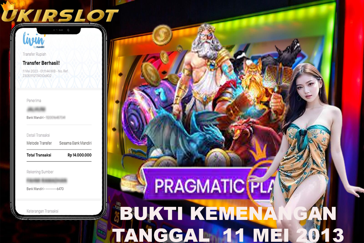 Bukti Kemenangan Bermain Slot Game Online KAKEK ZEUS Tanggal 11 Mei 2023