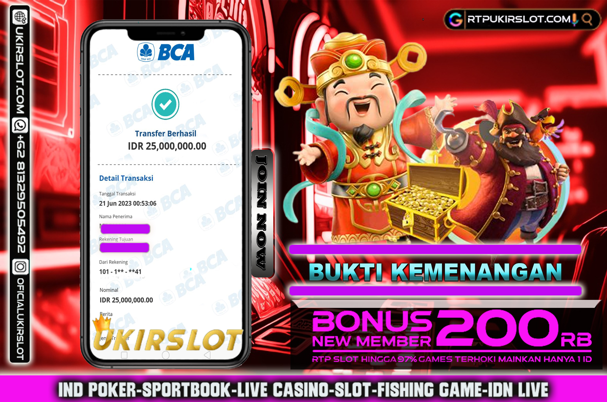 Bukti Kemenangan Bermain Slot Online