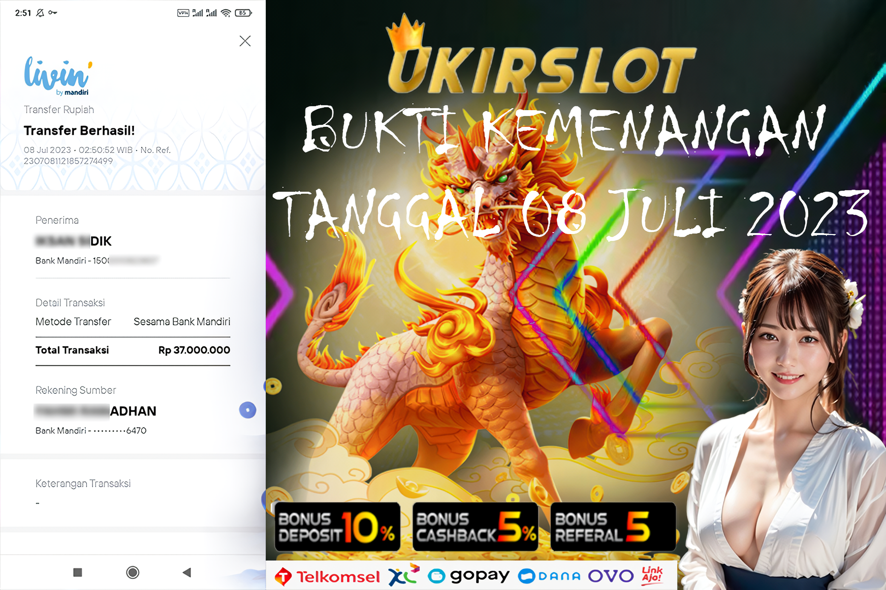 Bukti Kemenangan Bermain Slot Game Online