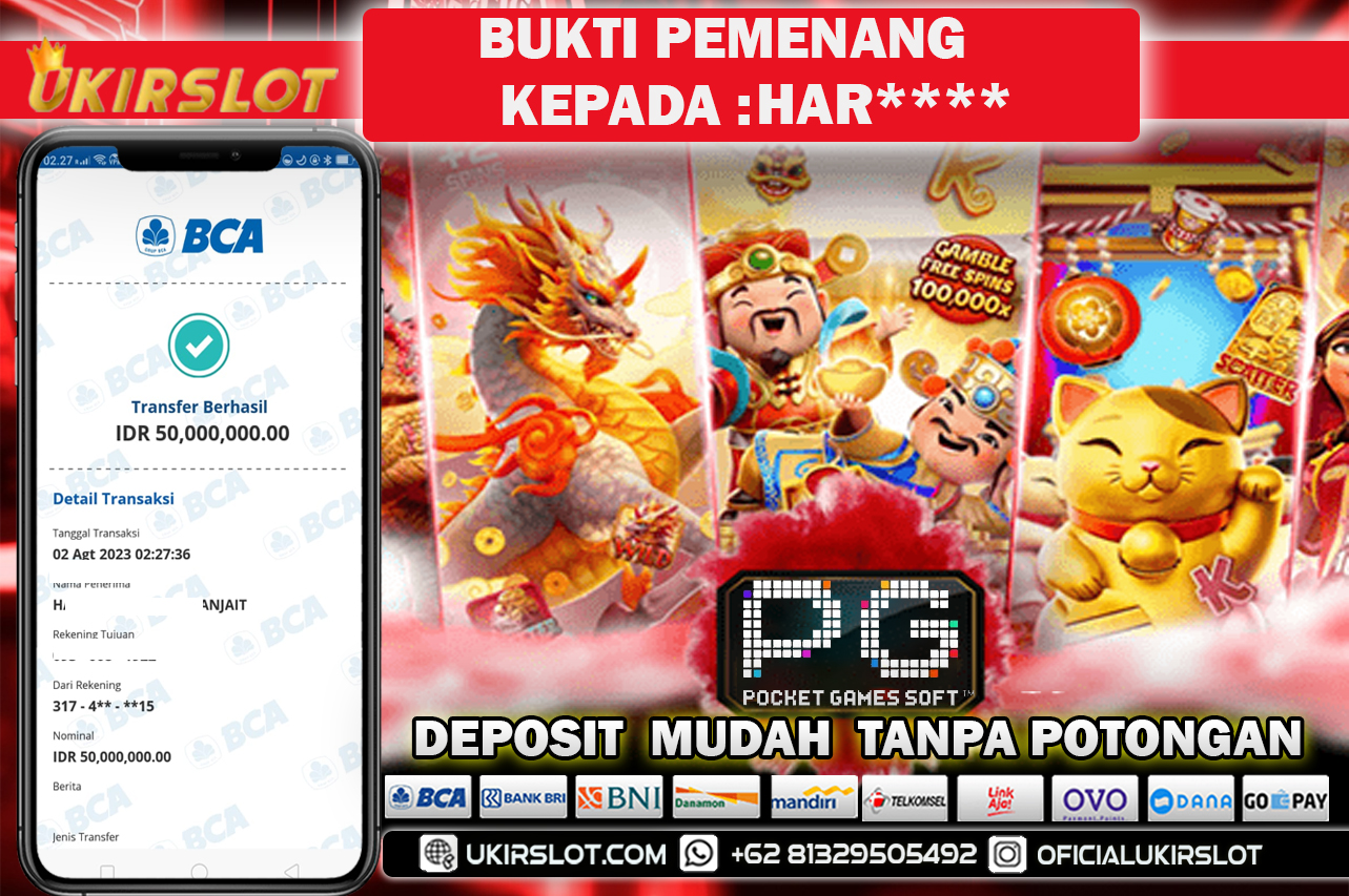 Bukti Kemenangan Bermain Slot Game Online PG SLOT