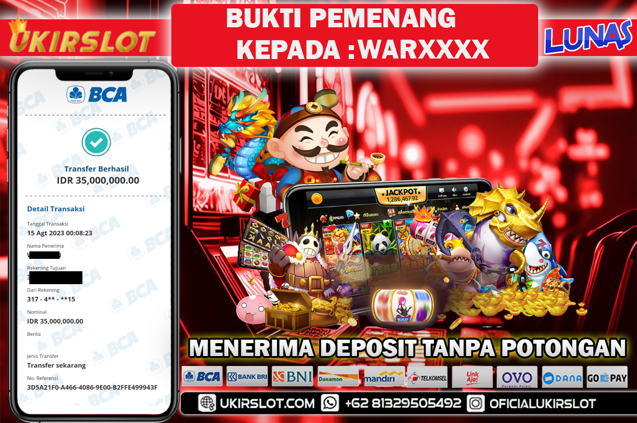 Bukti Kemenangan Bermain Slot Game Online