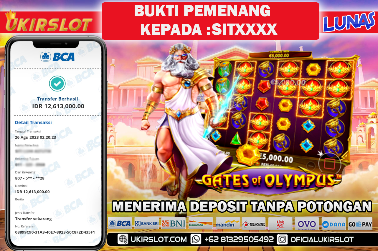 Bukti Transfer Kemenangan Bermain Slot Game