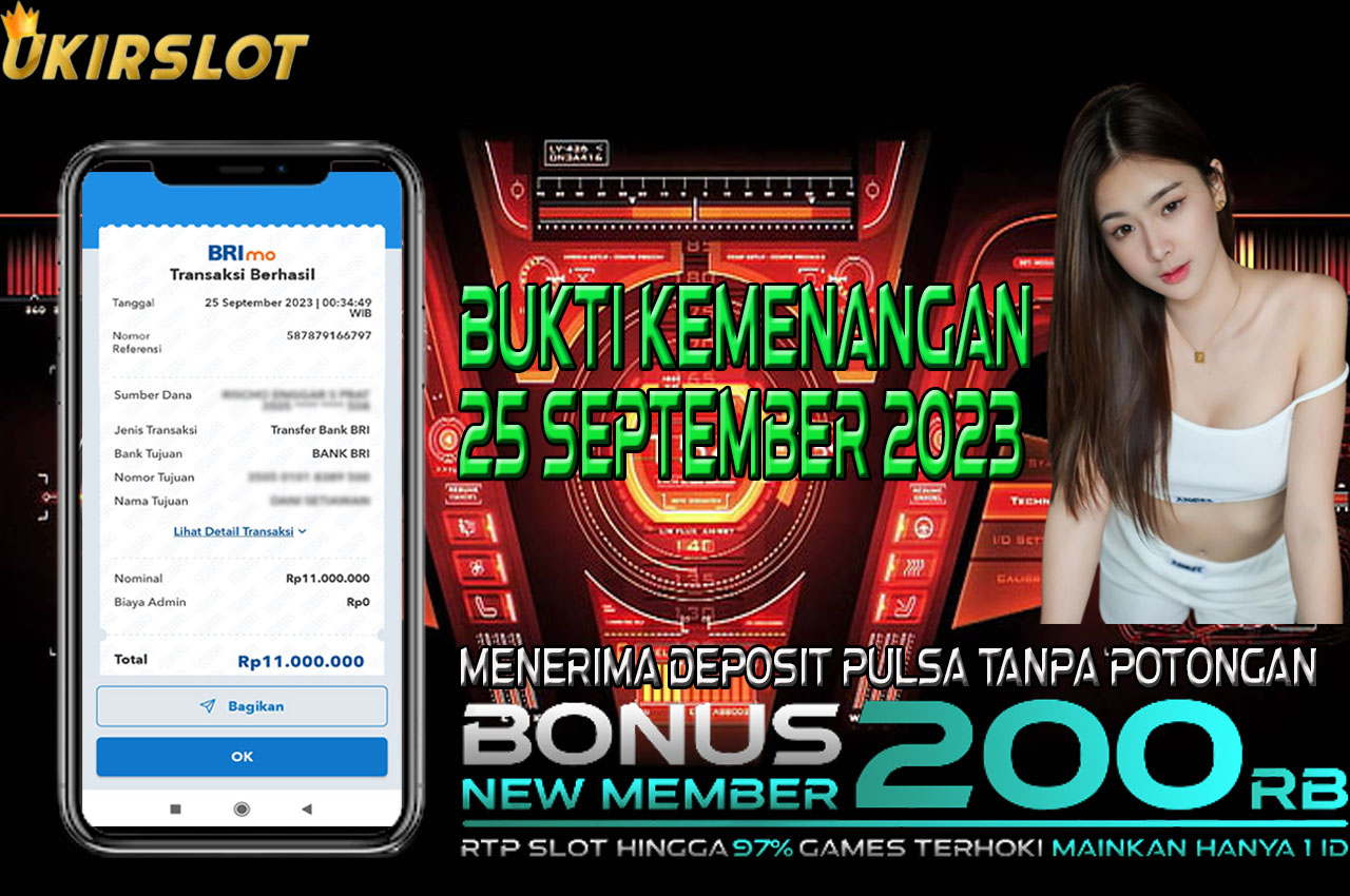 BUKTI KEMENANGAN BERMAIN SLOT GAME UKIRSLOT