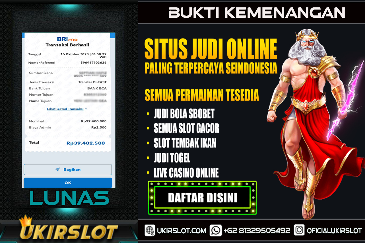 Bukti Kemenangan Bermain Slot Game