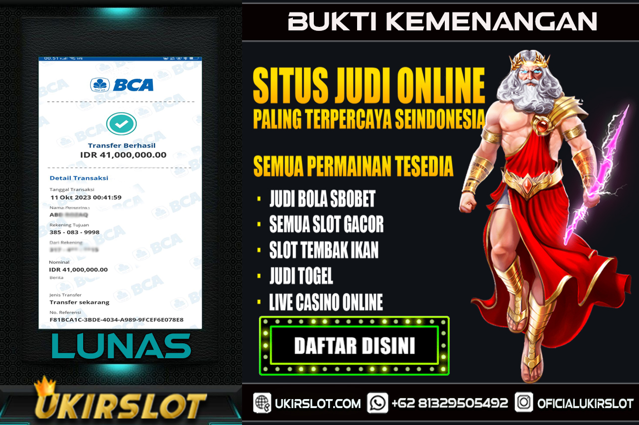 Bukti Kemenangan Bermain Slot Game