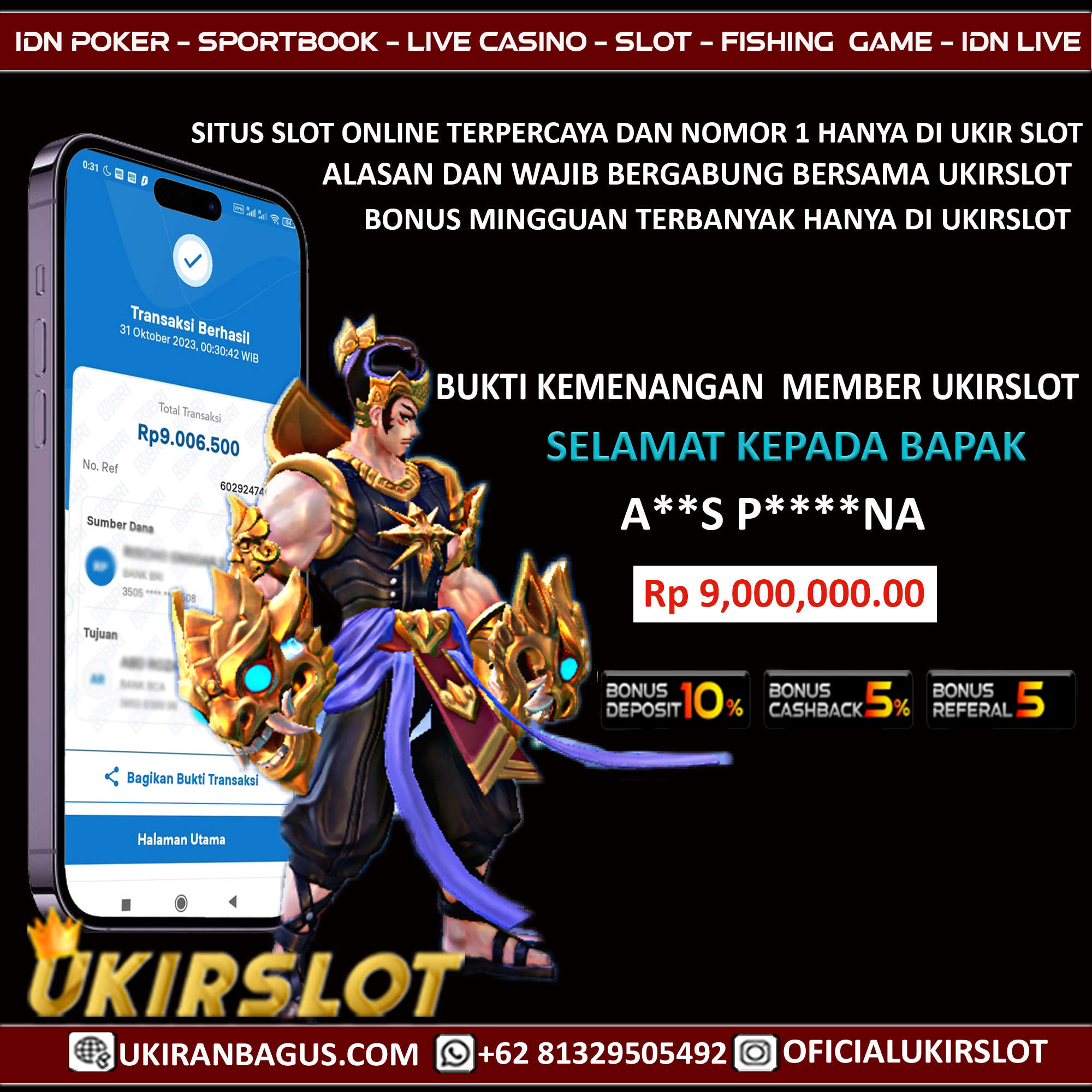 Bukti Kemenangan Bermain Slot Game