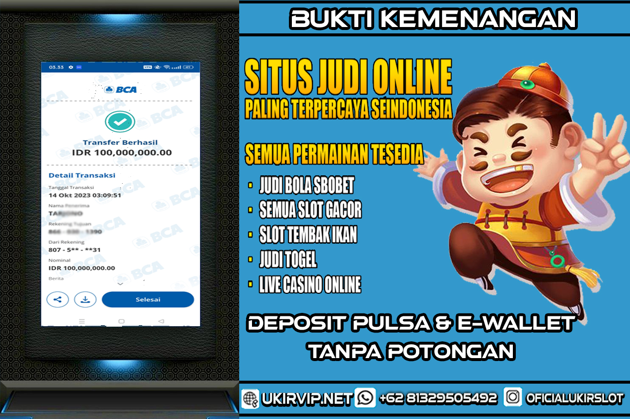 Bukti Kemenangan Bermain Slot Game