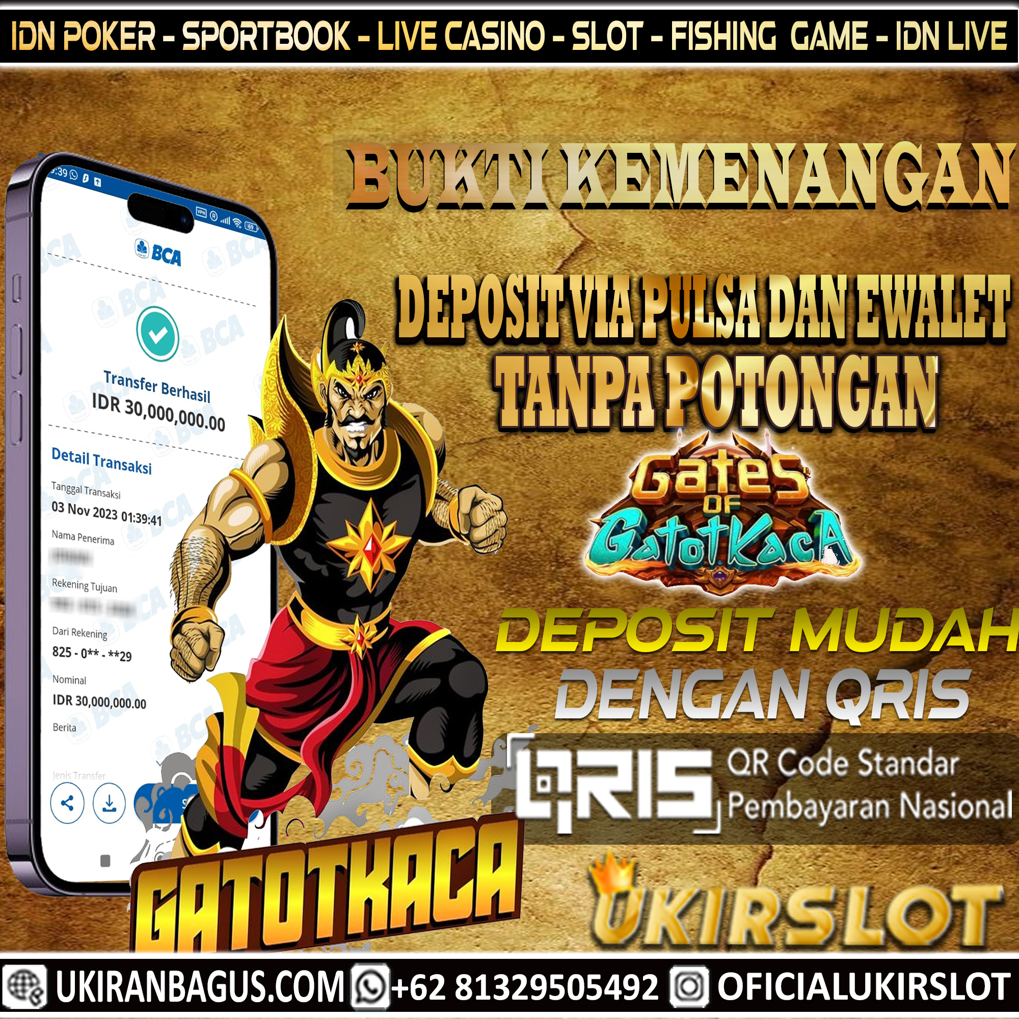 Bukti Kemenangan Bermain Slot Game