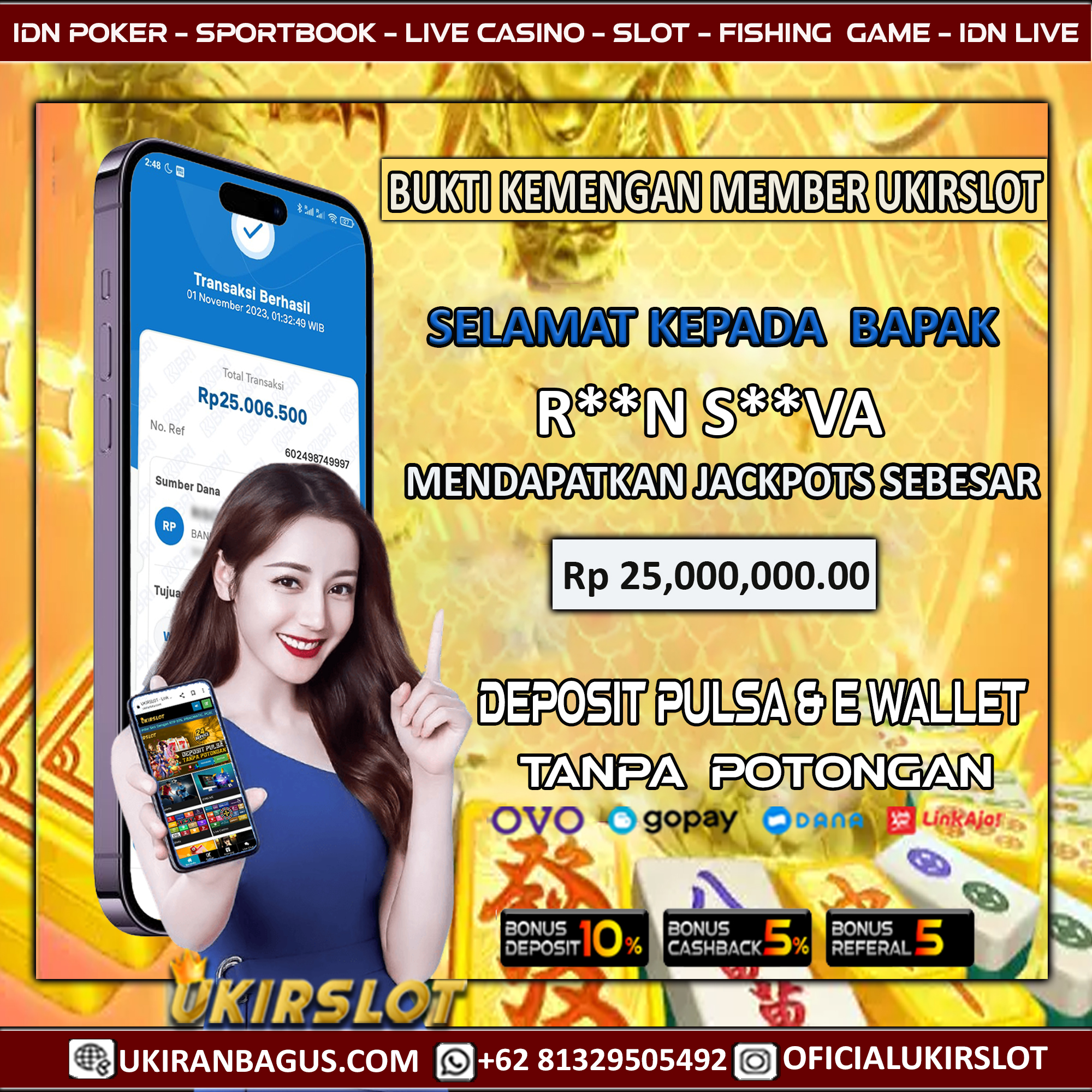 Bukti Kemenangan Bermain Slot Game