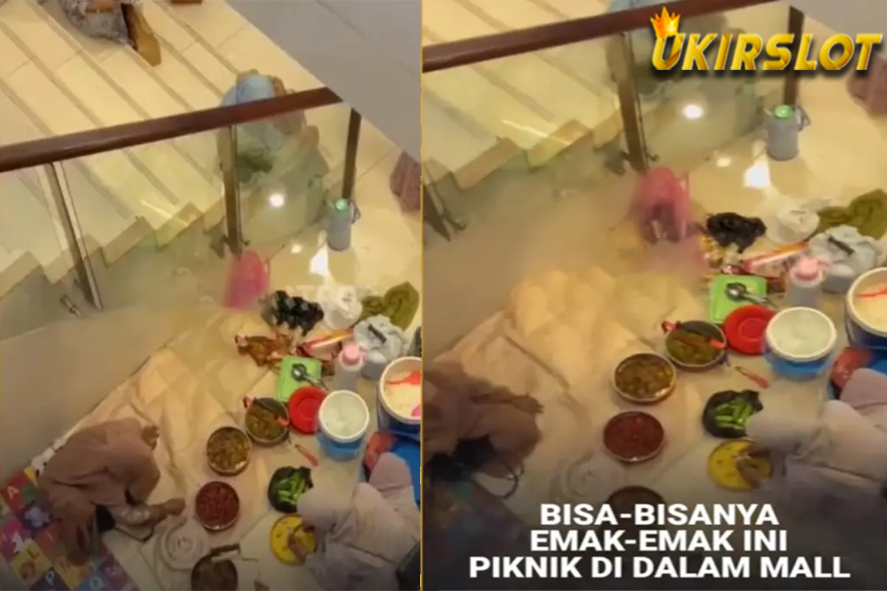 Viral Emak-Emak Piknik di Mal, Bawa Tikar, Tempat Nasi dan Lauk Lengkap