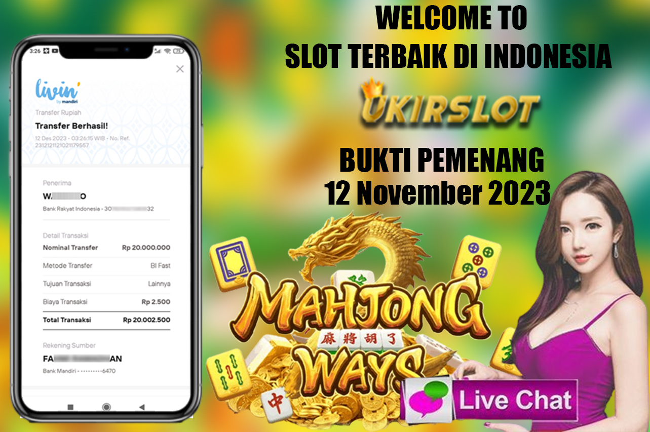 Bukti Kemenangan Slot Game Tanggal 12 DESEMBER 2023