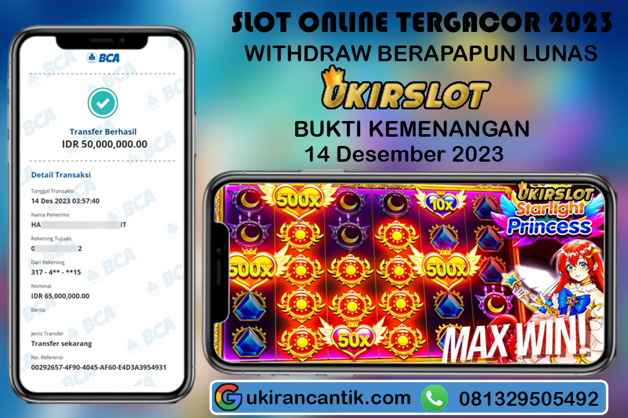 Bukti Kemenangan Slot Game Tanggal 14 DESEMBER 2023