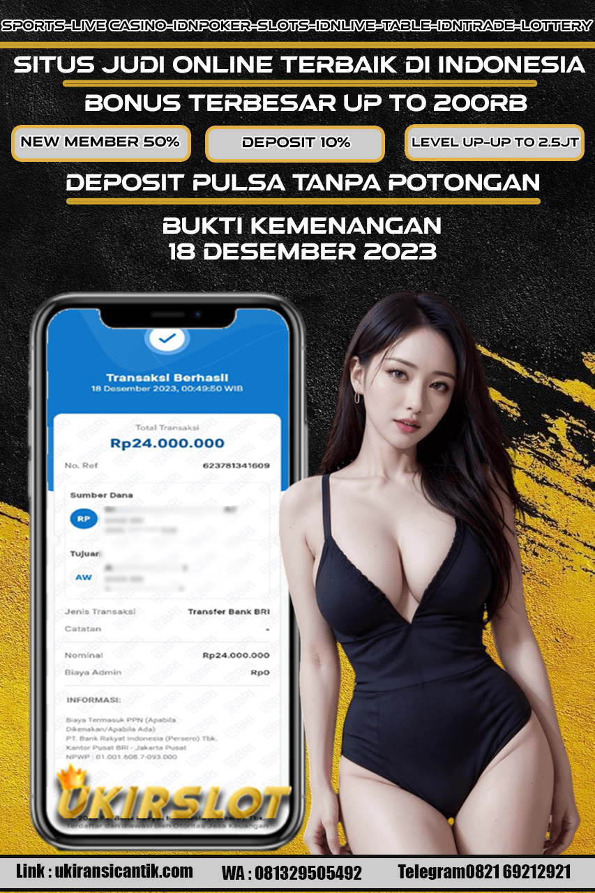 Bukti Kemenangan Slot Game Tanggal 18 DESEMBER 2023