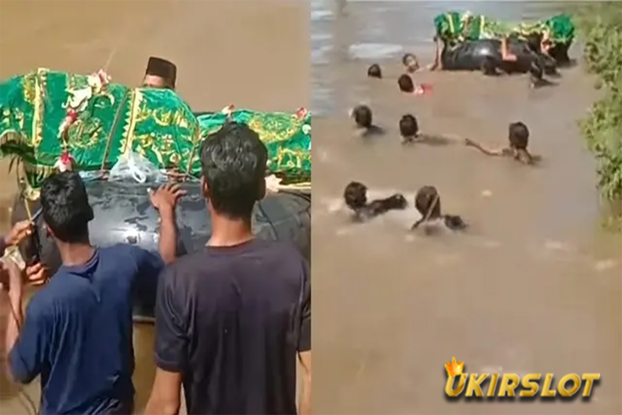 Viral Aksi Warga Berenang Bawa Jenazah Seberangi Sungai Deras, Bikin Miris