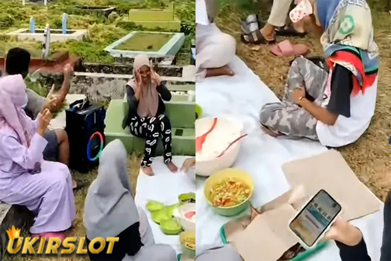 Viral Kelakuan Emak-Emak Piknik di Kuburan, Aksi Joget Jadi Sorotan