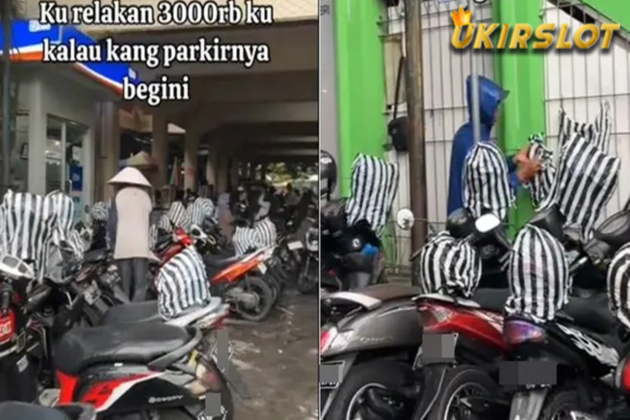 Momen Tukang Parkir Bungkus Semua Helm Pakai Kresek saat Hujan, Bikin Salut