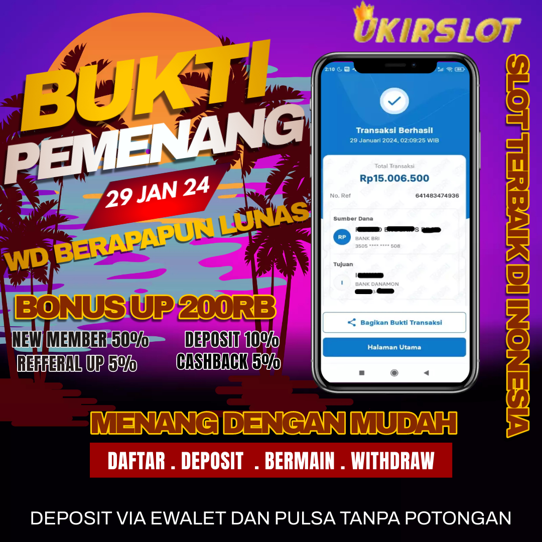 Bukti Kemenangan Slot Game Tanggal 29 Januari 2024