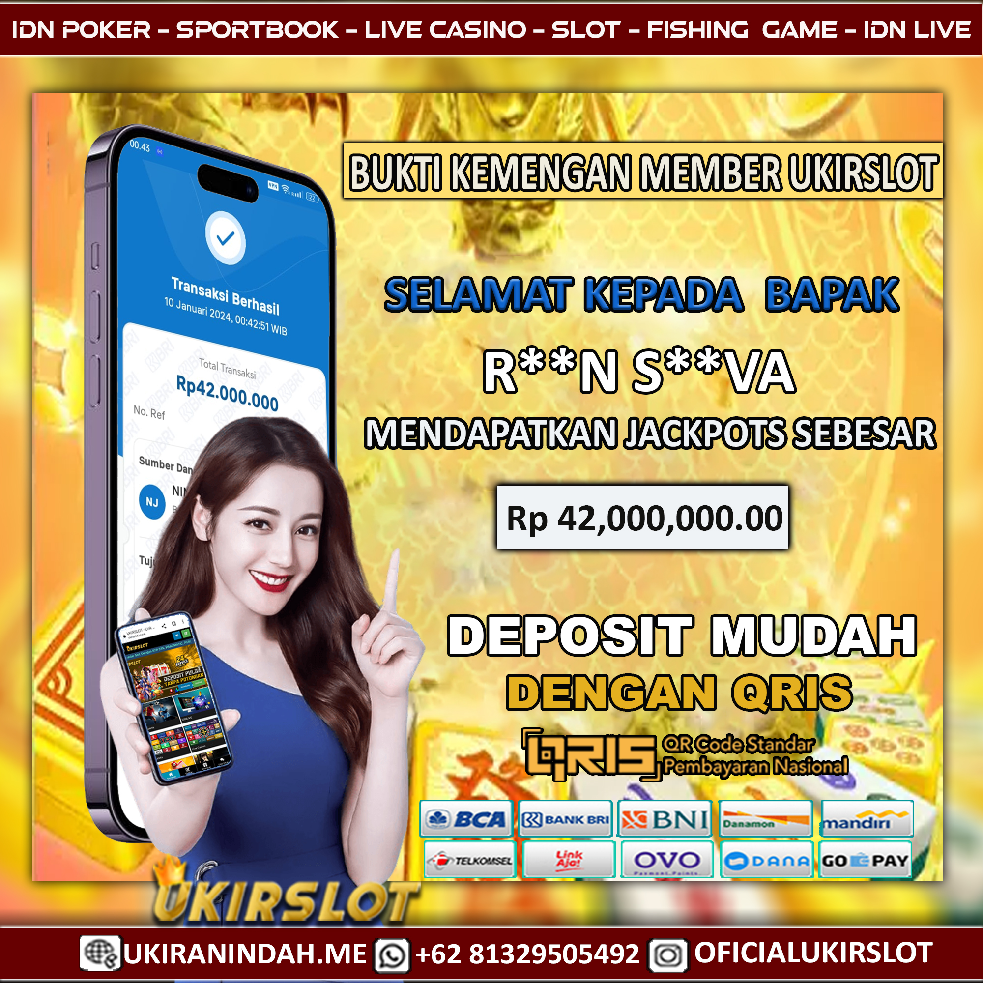 Bukti Kemenangan Slot Game Tanggal 10 Januari 2024