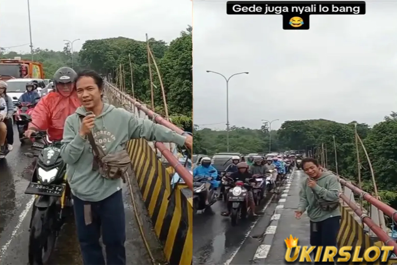 Viral Aksi Santai Pria yang Berhasil Bikin Para Pemotor Turun dari Trotoar