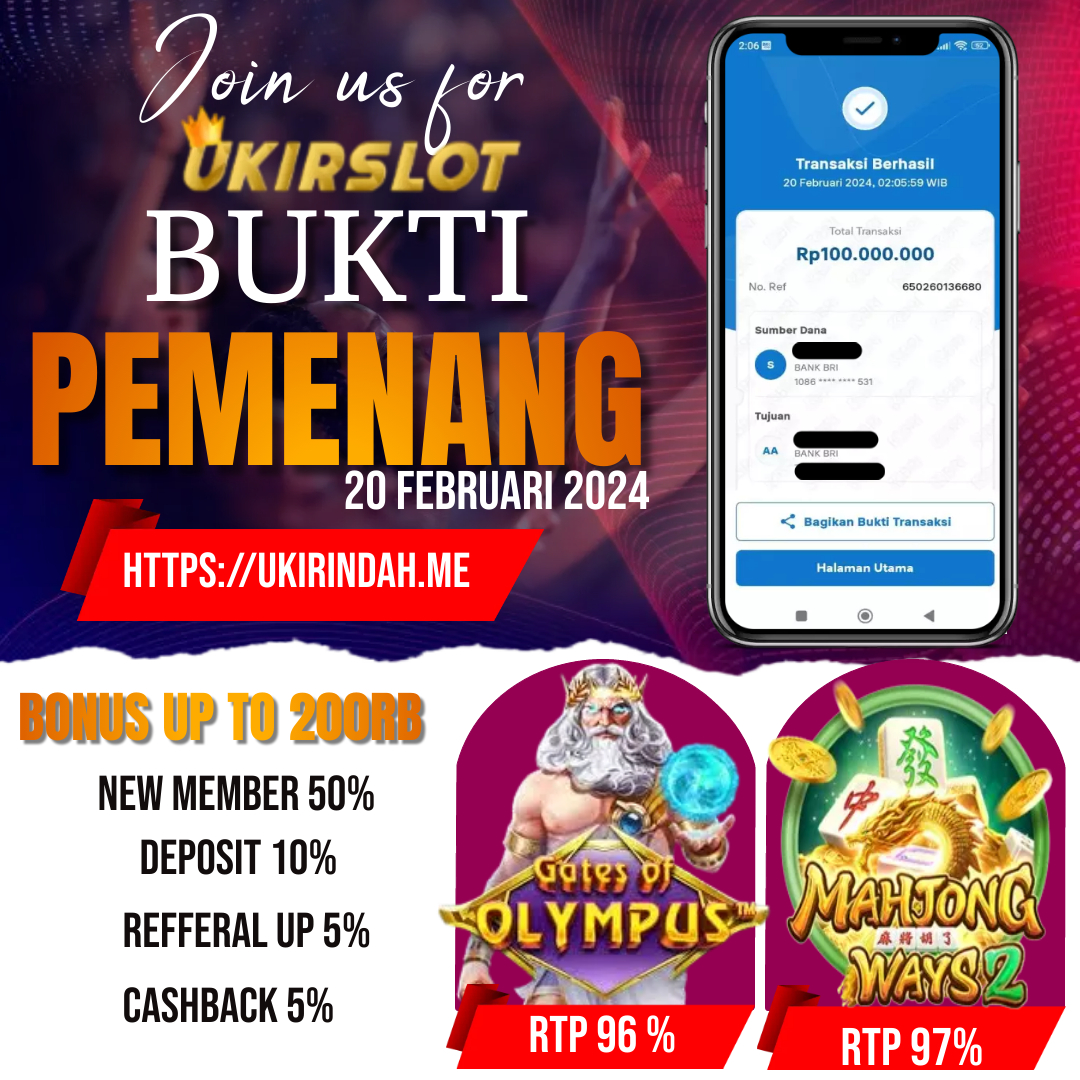 Bukti Kemenangan Slot Game Tanggal 20 Februari 2024