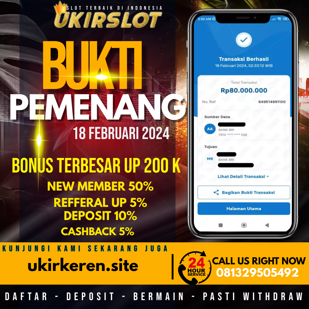 Bukti Kemenangan Slot Game Tanggal 18 Februari 2024