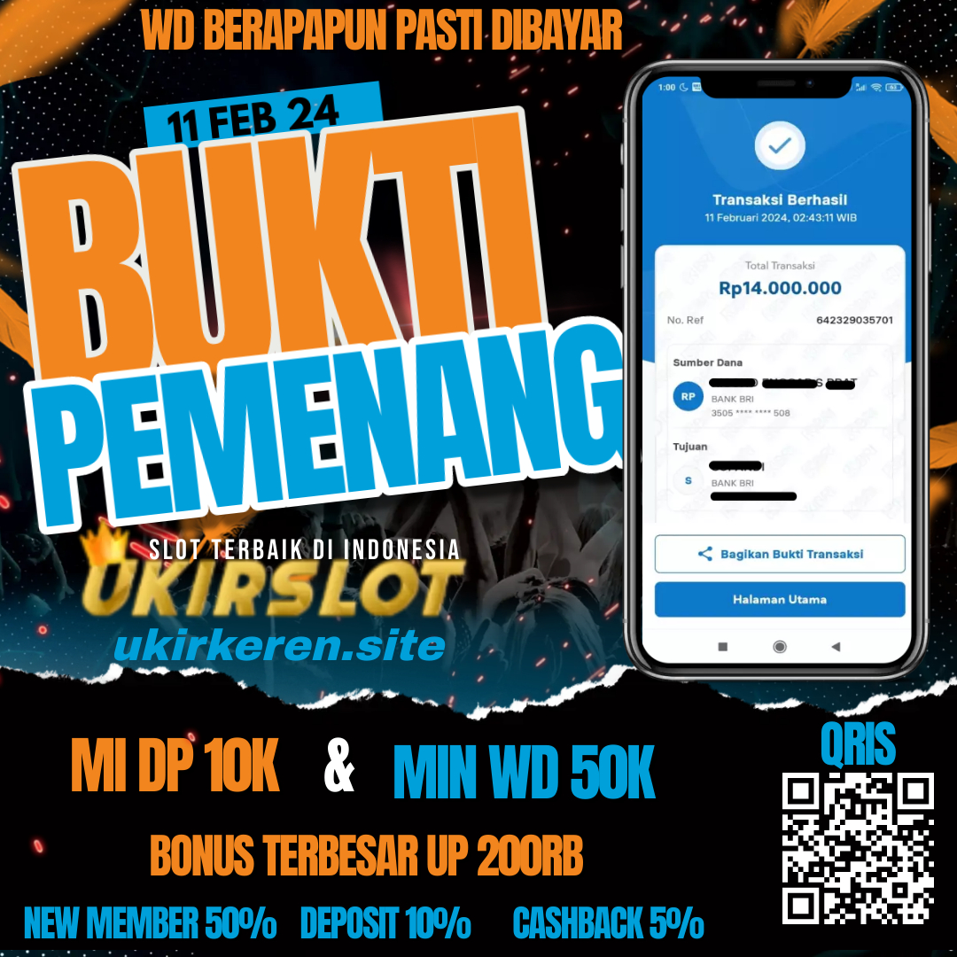 Bukti Kemenangan Slot Game Tanggal 11 Februari 2024