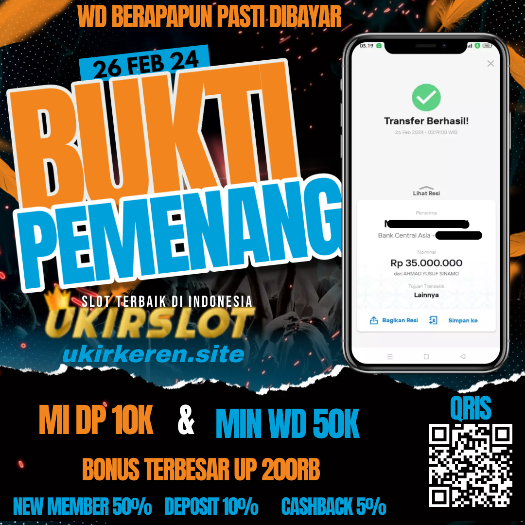 Bukti Kemenangan Slot Game Tanggal 26 Februari 2024