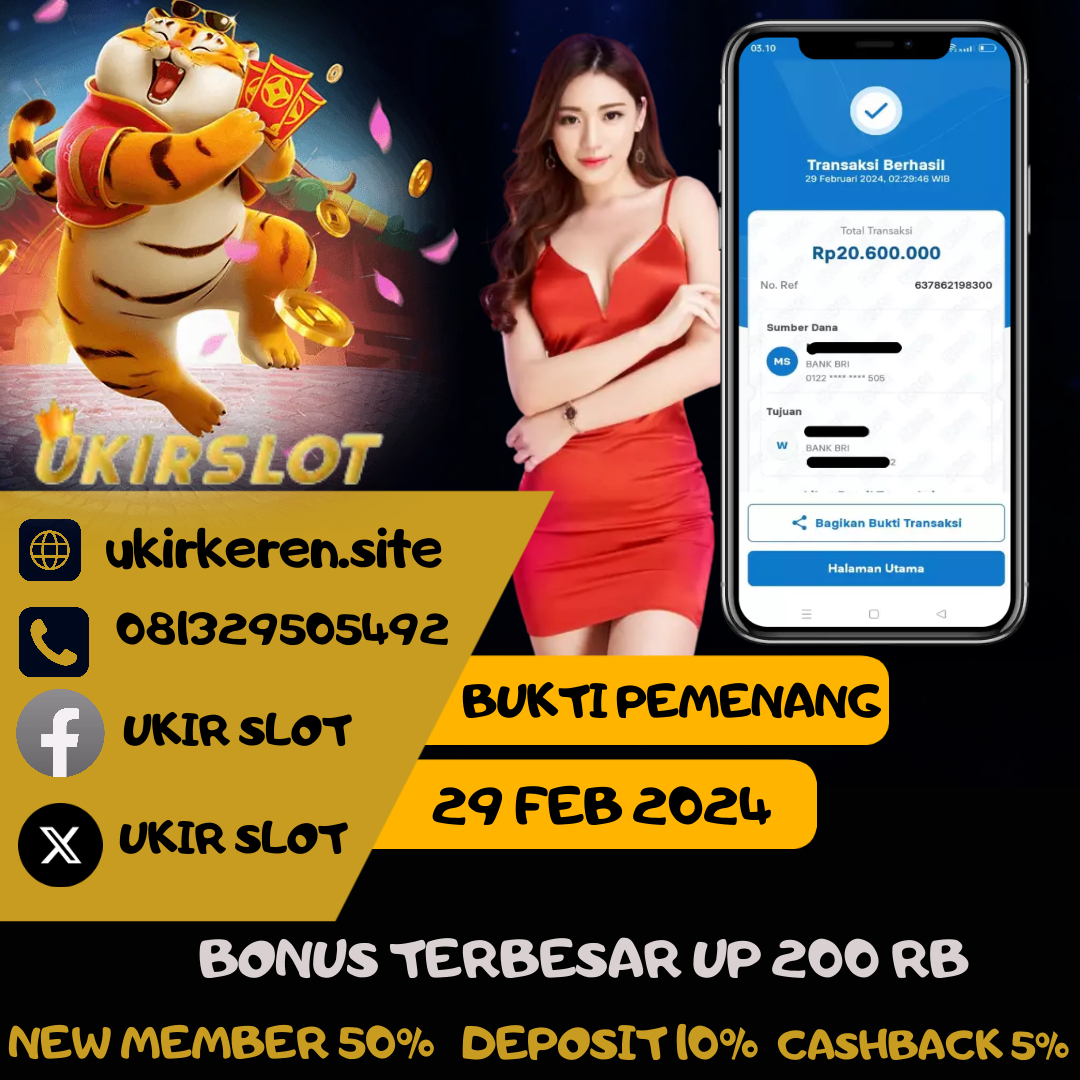 Bukti Kemenangan Slot Game Tanggal 29 Februari 2024