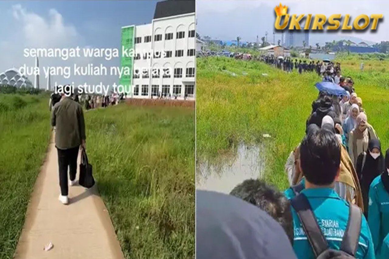 Viral Puluhan Mahasiswa Berangkat Kuliah Lewati Sawah, Kampus Dekat Masjid Al Jabbar