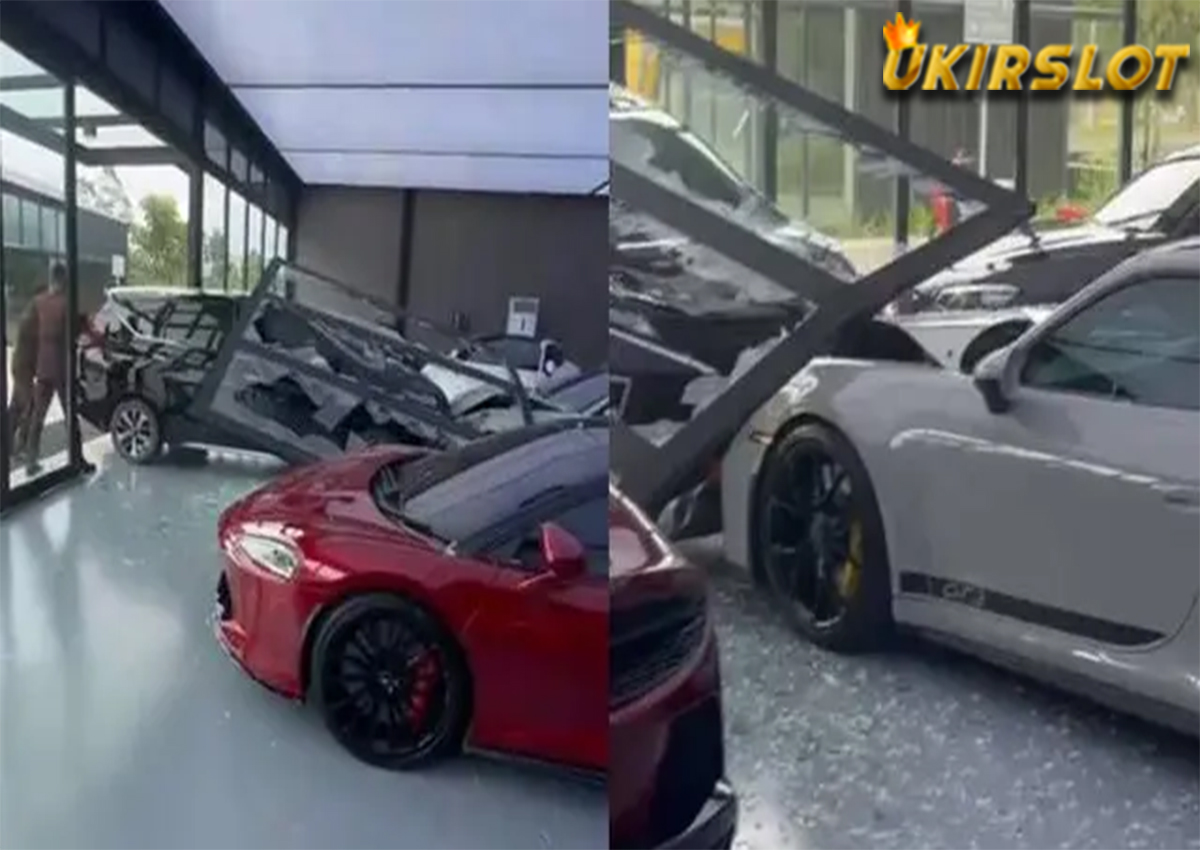 Viral Mobil Tabrak Showroom Berisi Porsche Rp 8,9 Milyar, Netizen Ikut Ngilu