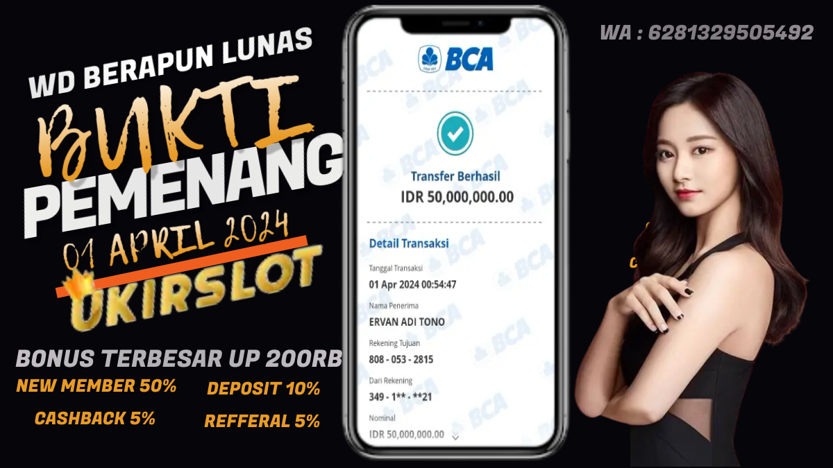 Bukti Kemenangan Slot Game Tanggal 01 April 2024