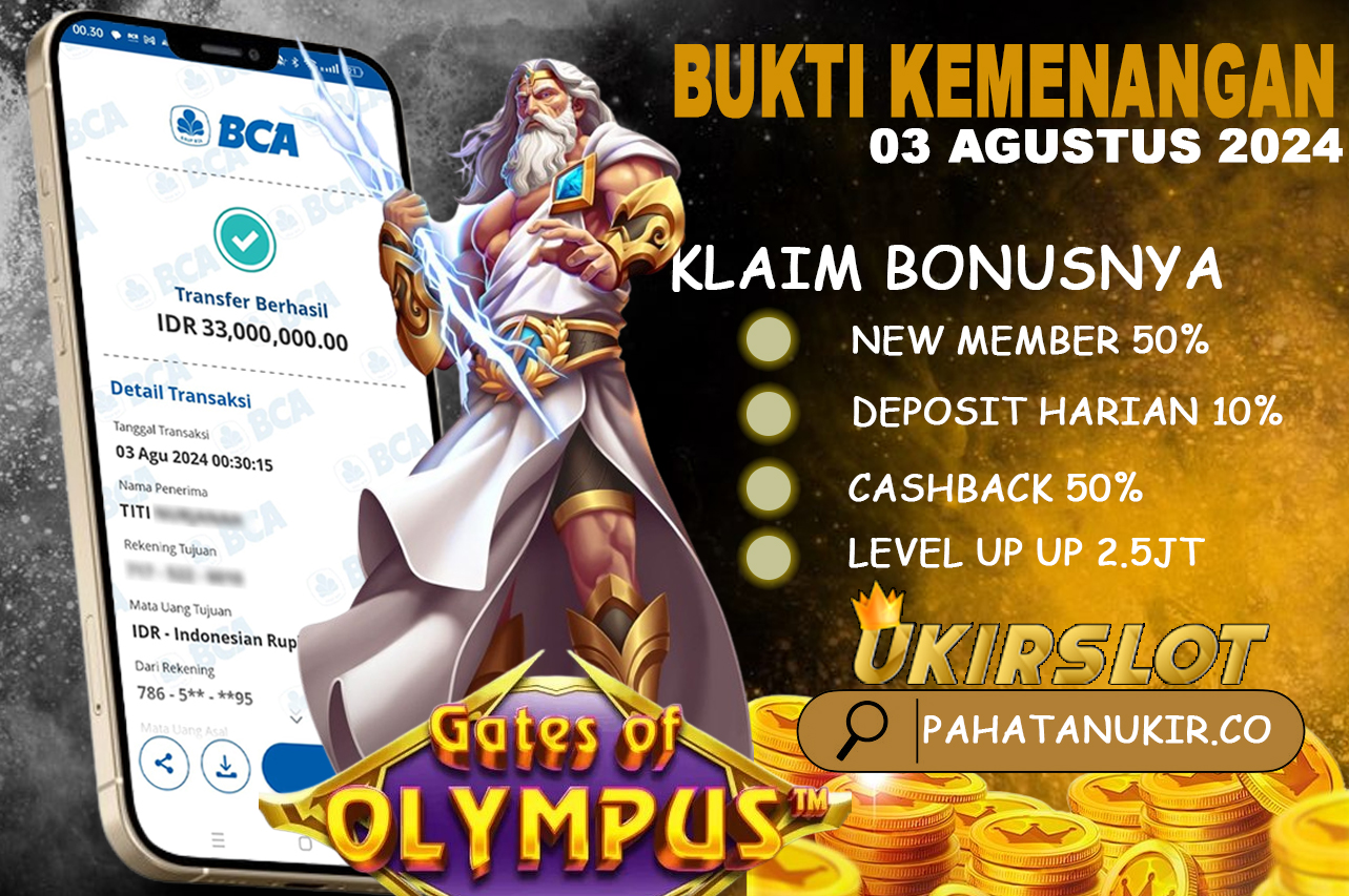 BUKTI KEMENANGAN TANGGAL 03 AGUSTUS 2024