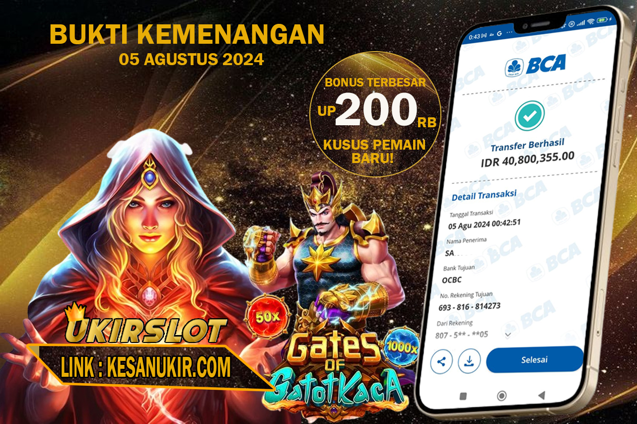 BUKTI KEMENANGAN TANGGAL 05 AGUSTUS 2024