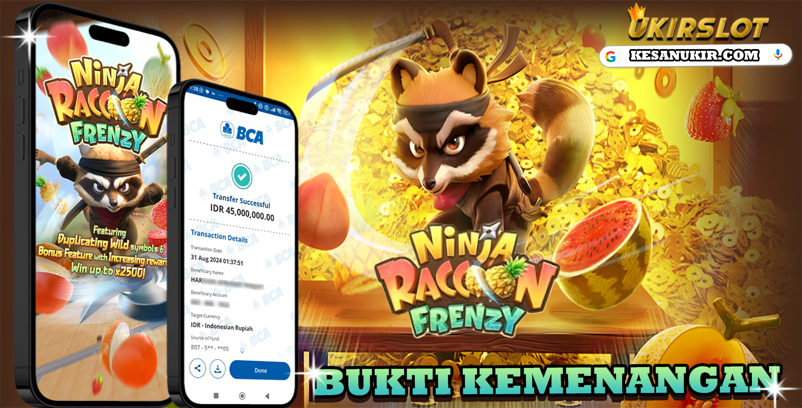 BUKTI KEMENANGAN TANGGAL 31 AGUSTUS 2024. UKIRSLOT ADALAH SITUS BETINGAN ONLINE SLOT TERLENGKAP DAN TERPERCAYA NOMOR 1 DI INDONESIA.