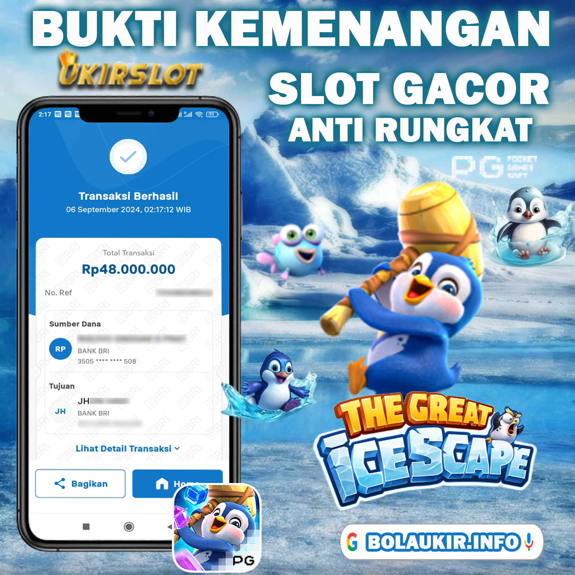 BUKTI KEMENANGAN TANGGAL 06 SEPTEMBER 2024. UKIRSLOT ADALAH SITUS BETINGAN ONLINE SLOT TERLENGKAP DAN TERPERCAYA NOMOR 1 DI INDONESIA.