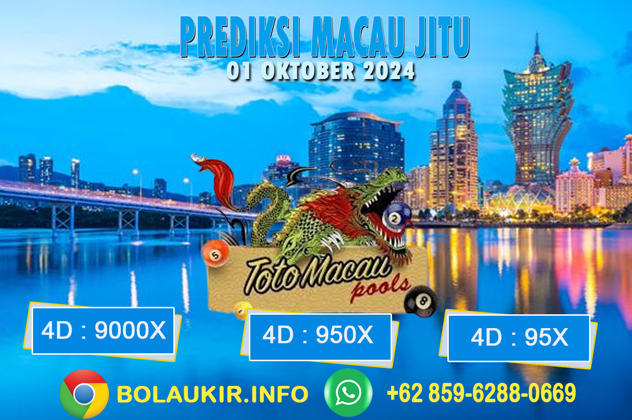 Prediksi Togel Toto Macau Jitu 01 Oktober 2024