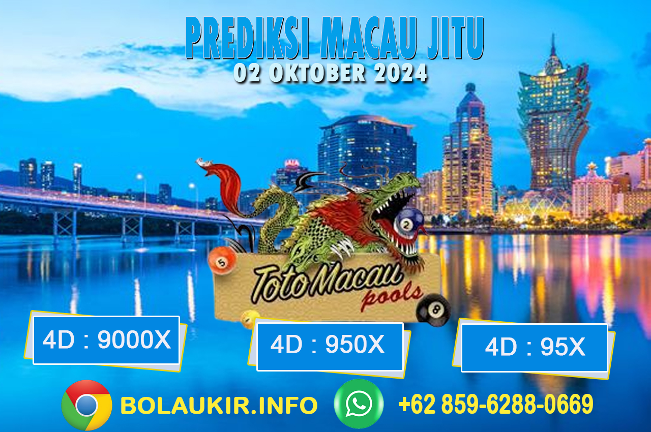 Prediksi Togel Toto Macau Jitu 02 Oktober 2024