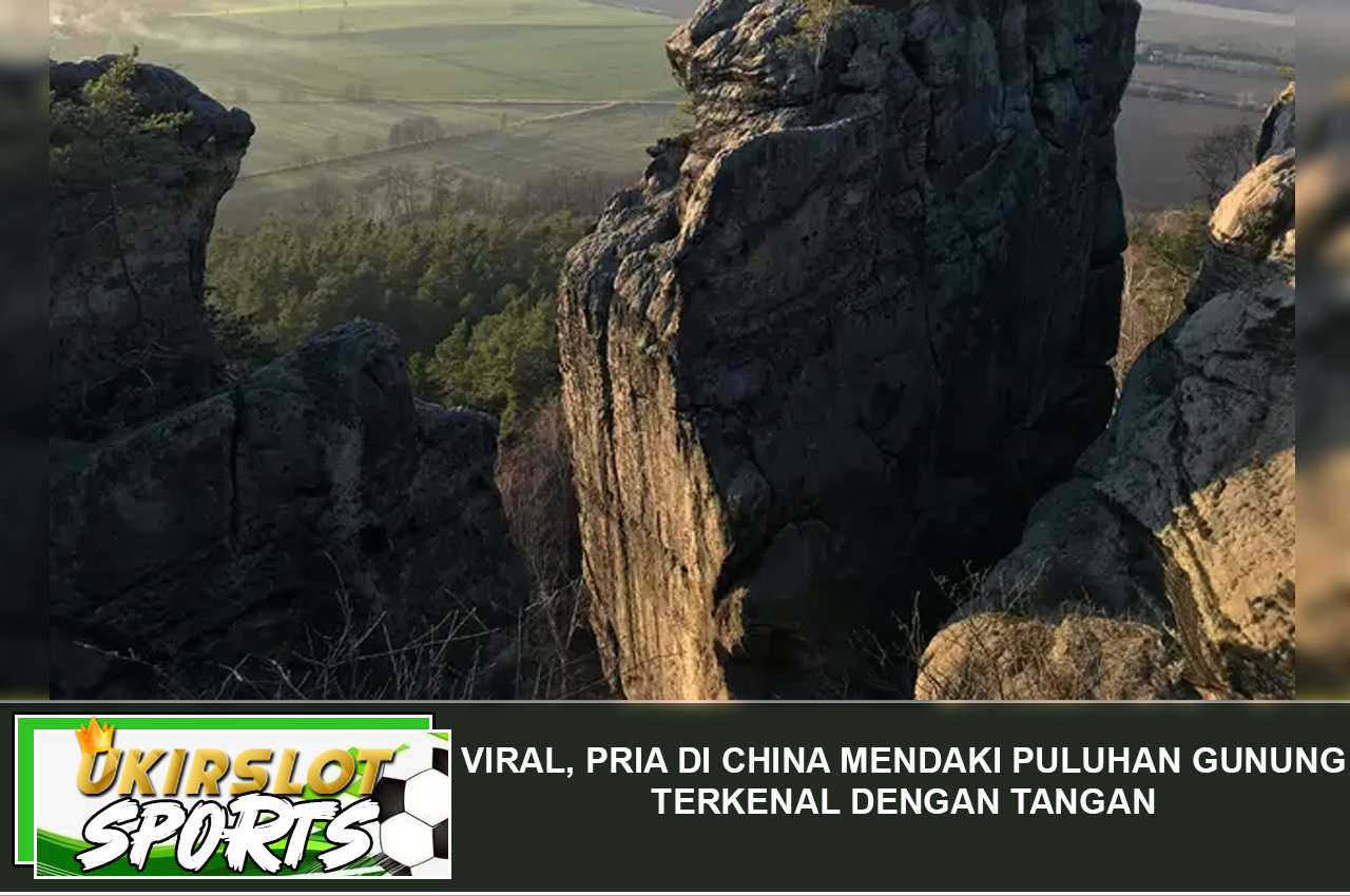 Viral, Pria di China Mendaki Puluhan Gunung Terkenal dengan Tangan