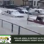 Pipa Air Jebol di Detroit AS Picu Banjir, Airnya Membeku Akibat Suhu Ekstrem