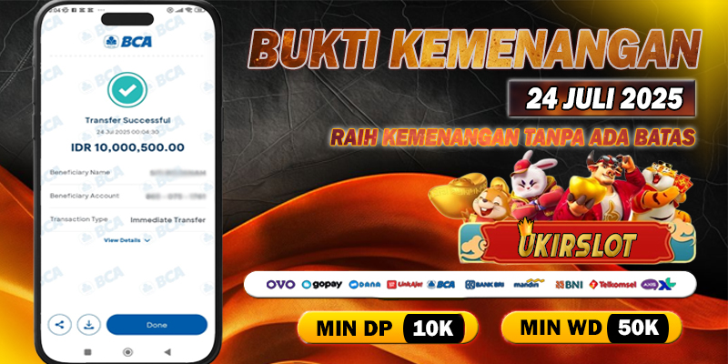 BUKTI KEMENANGAN MEMBER 24 JULI 2025