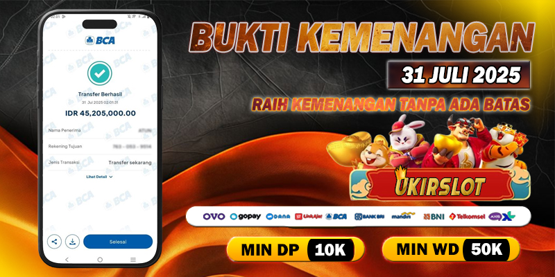 BUKTI KEMENANGAN MEMBER 31 JULI 2025