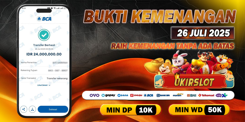 BUKTI KEMENANGAN MEMBER 26 JULI 2025