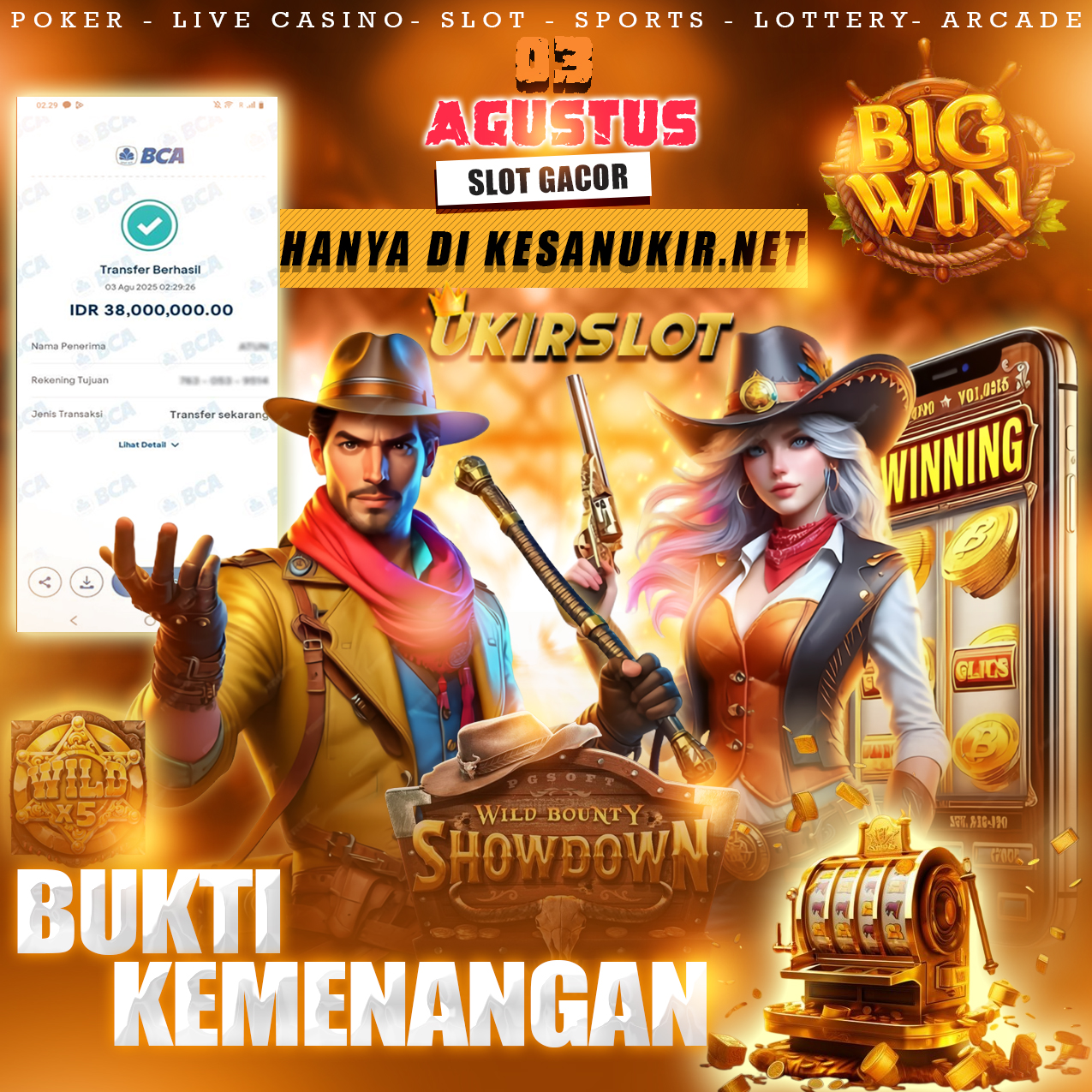 BUKTI KEMENANGAN MEMBER 03 AGUSTUS 2025