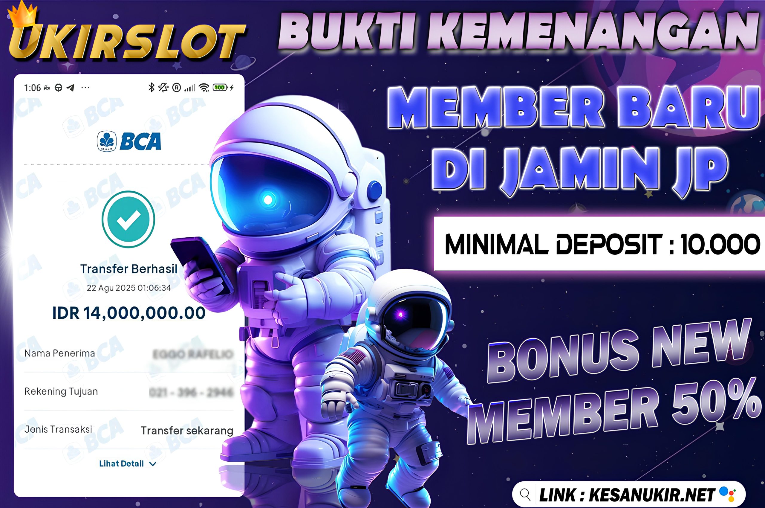 BUKTI KEMENANGAN MEMBER 22 AGUSTUS 2025